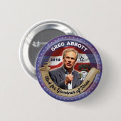 Elect Greg Abbott voor Gouverneur van Texas Ronde Button 5,7 Cm (Voorkant /achterkant)