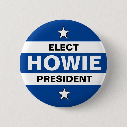 Elect Howie Hawkins President Ronde Button 5,7 Cm (Voorkant)