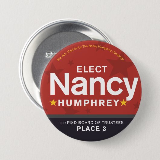 Elect Nancy Button (Voorkant /achterkant)