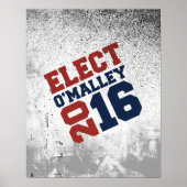 Elect O'Malley 2016 Neon Design Poster (Voorkant)