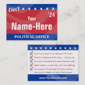 ELECT - Politieke campagne Visitekaartje (Voorkant / Achterkant)