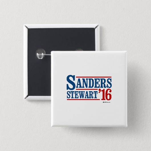 Elect Sanders Stewart 2016 Vierkante Button 5,1 Cm (Voorkant /achterkant)