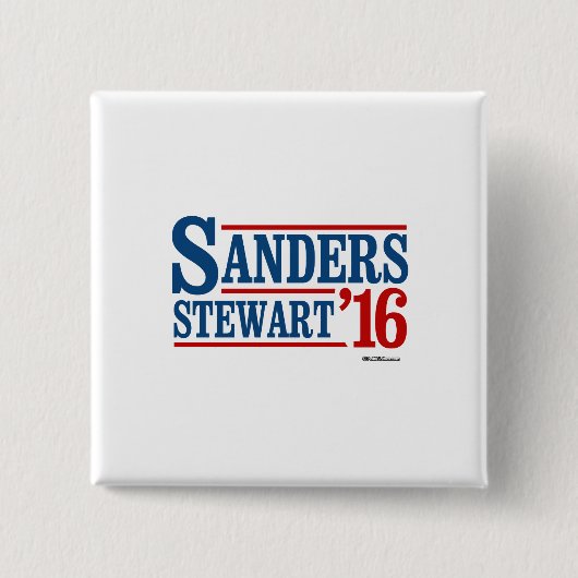 Elect Sanders Stewart 2016 Vierkante Button 5,1 Cm (Voorkant)