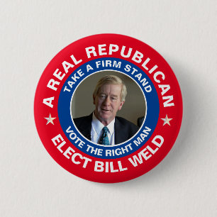 Elected Bill Weld Ronde Button 5,7 Cm