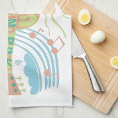 Electic gitaar stum strand leven theedoek (Quarter Fold)