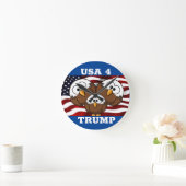 ELECTIEKLOCK "USA 4 TRUMP" CARTOON ELECTION RONDE KLOK (Huis)