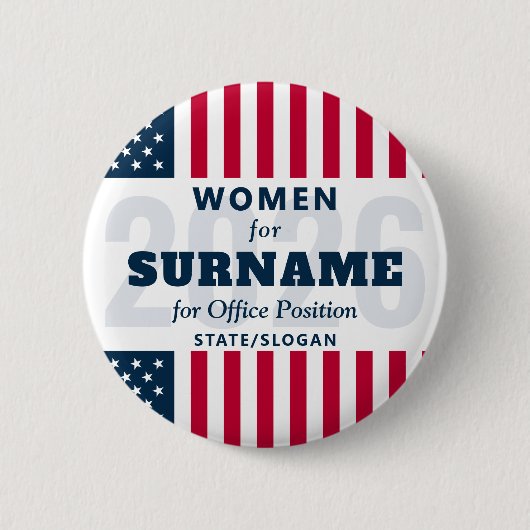 Election Campaign Pin: Group for Candidate Support Ronde Button 5,7 Cm (Voorkant)