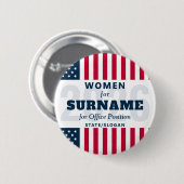 Election Campaign Pin: Group for Candidate Support Ronde Button 5,7 Cm (Voorkant /achterkant)