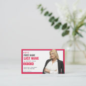 Election Campaign Red Republican Party Candidate Visitekaartje (Staand voorkant)