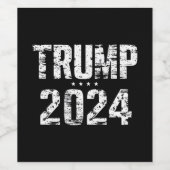 Election Keep America Great Trump 2024 Wijn Etiket (Enkel label)