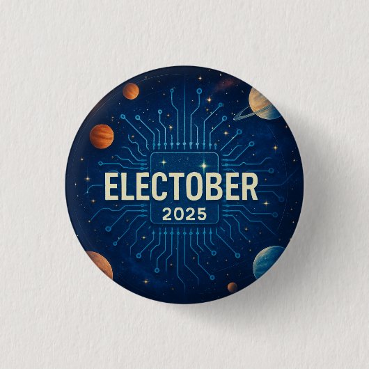 ELECTOBER 2025-badge Ronde Button 3,2 Cm (Voorkant)