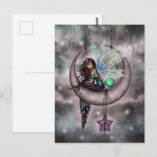 Electra Fae Fantasy Art beroemd gemaakt door Molly Briefkaart (Voorkant / Achterkant)