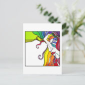 Electra Pop Art Diva Briefkaart (Staand voorkant)