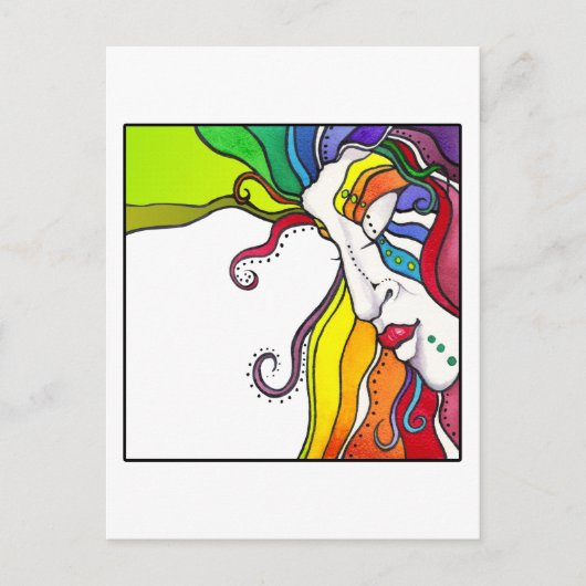 Electra Pop Art Diva Briefkaart (Voorkant)