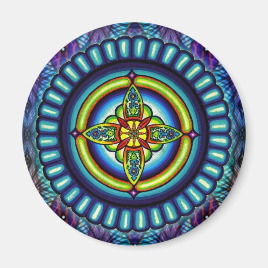 "Electra Star" Mandala van Jay Rizzi Magneet (Voorkant)