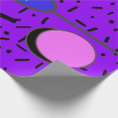 Electric 80s Memphis Abstracte Stijl Retro Naadloo Cadeaupapier (Hoek)