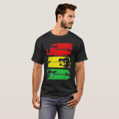 Electric Acoustic Bass Guitar Black History Month  T-shirt (Voorkant volledig)
