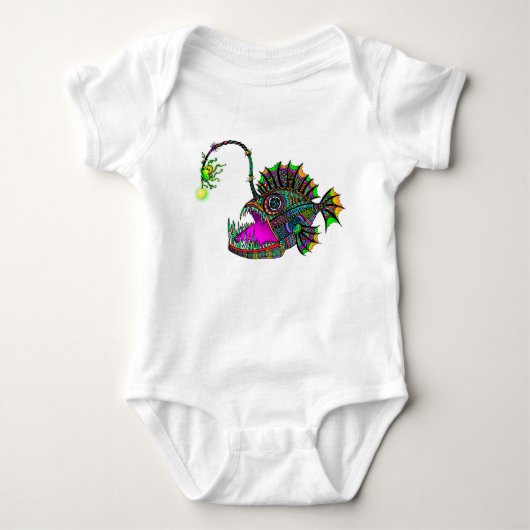 Electric Angler Fish Baby Creeper Romper (Voorkant)