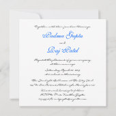 Electric Aqua Paisley Wedding Invitation Kaart (Achterkant)