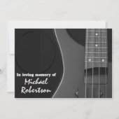 Electric Bass Guitar Memorial Kaart (Voorkant)