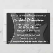 Electric Bass Guitar Memorial Kaart (Achterkant)