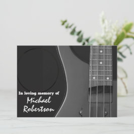 Electric Bass Guitar Memorial Kaart
