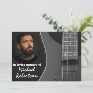 Electric Bass Guitar Memorial Kaart