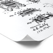 Electric Bell 1893 Patent Art - Witboek Poster (Hoek)