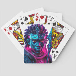 Electric Blauwgroen Warrior Poker Kaart