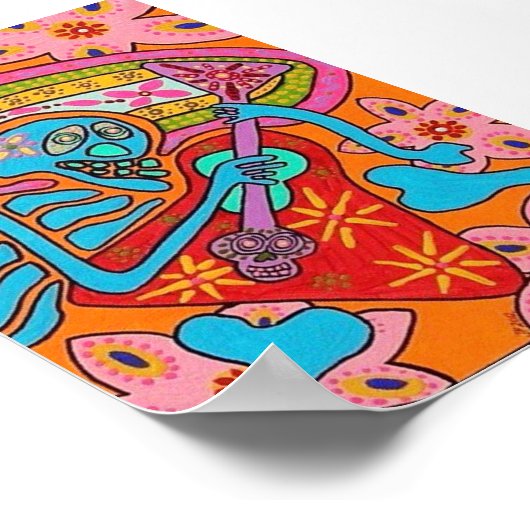 Electric Blood Rock Guitar Poster (Hoek)