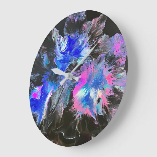 Electric Bloom Abstract Clock Grote Klok (Hoek)
