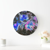 Electric Bloom Abstract Clock Grote Klok (Huis)