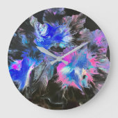Electric Bloom Abstract Clock Grote Klok (Voorkant)