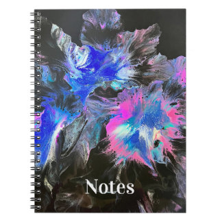 Electric Bloom Abstract Spiral-bound Notebook Notitieboek