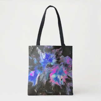 Electric Bloom Abstract Tote Bag