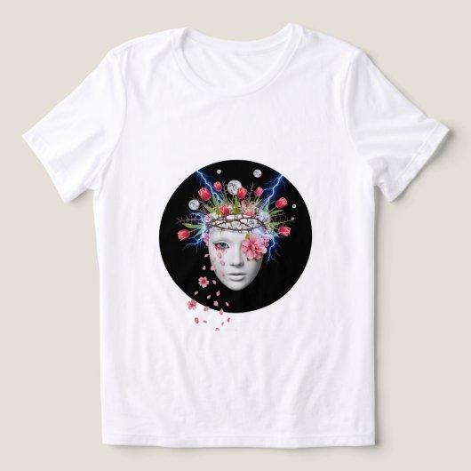 Electric Bloom Goddess T-shirt ⚡🌸 (Design voorkant)