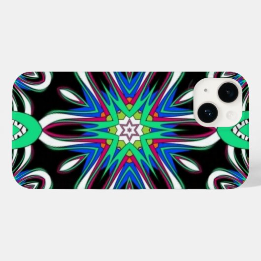 Electric Bloom Mandala Case-Mate iPhone Case (Achterkant (horizontaal))