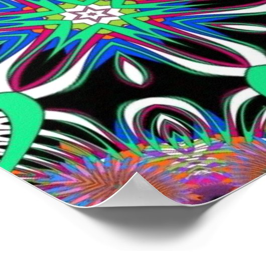 Electric Bloom Mandala Poster (Hoek)