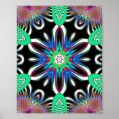 Electric Bloom Mandala Poster (Voorkant)