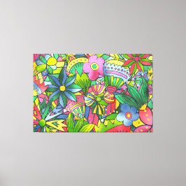 Electric Bloomscape Canvas Afdruk