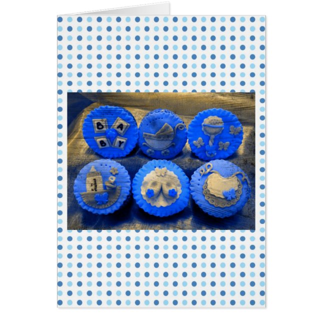 Electric Blue Baby Boy Cupcakes (Voorkant)