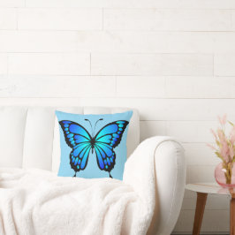 Electric Blue Butterfly Sierkussen