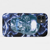 Electric Blue Chrome Skull iPhone 5G Hoesje (Achterkant (horizontaal))