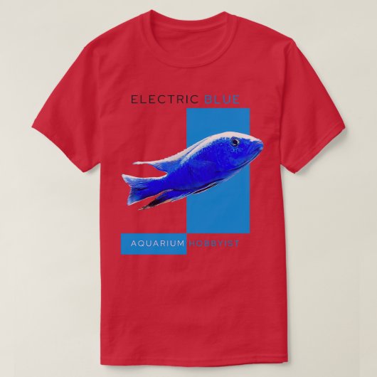 Electric Blue Cichlid T-shirt (Design voorkant)