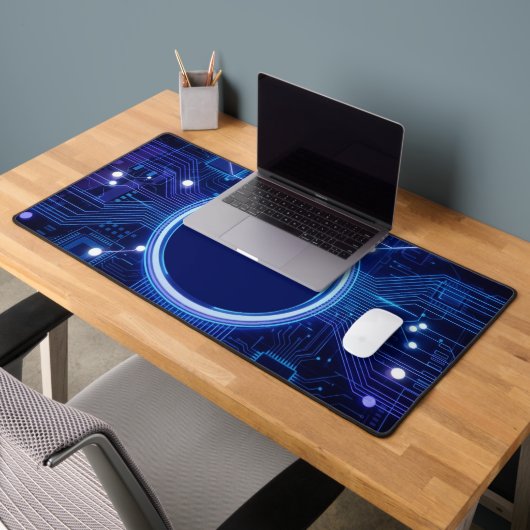 Electric Blue Circuit Board Desk Mat for Tech Fans (Kantoor 2)