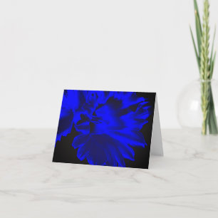 Electric Blue Daffodil Flower Note Kaart