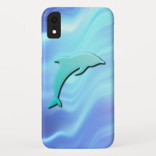 Electric Blue Dolphin Case-Mate iPhone Case (Achterkant)