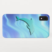 Electric Blue Dolphin Case-Mate iPhone Case (Achterkant (horizontaal))