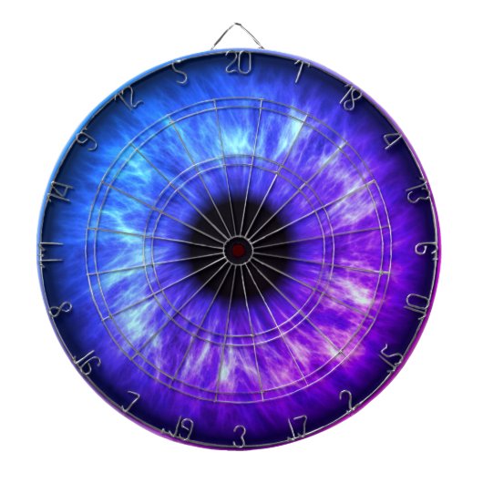 Electric Blue en Paars Eyeball Dart Board Dartbord (Voorkant)