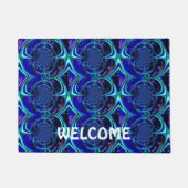 Electric Blue Fractal Design Deurmat (Voorkant)